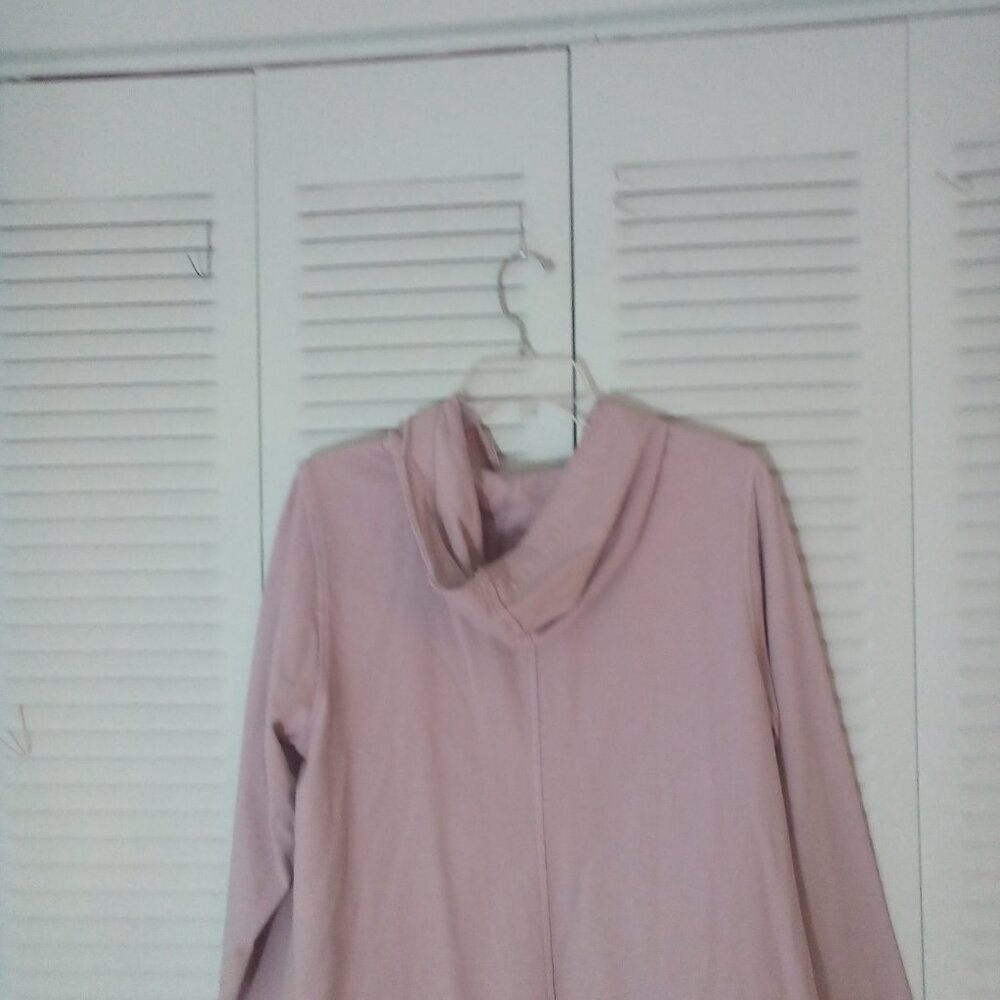 KLEEN M 100% COTTON LIGHT HOODIE HI LO KANGAROO POCKET RAW ROLLED EDGES LAVENDER - Picture 3 of 11